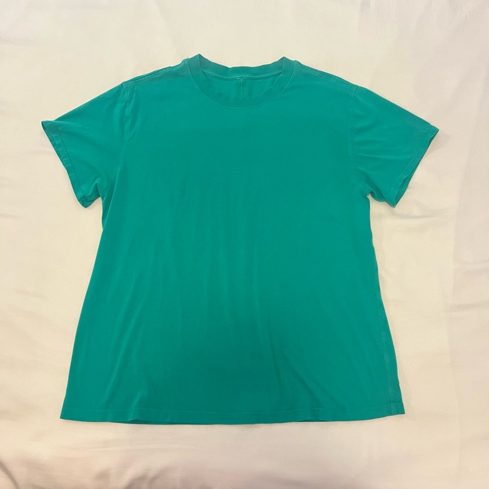 Lululemon All Yours Cotton T-shirt, green, size 8.